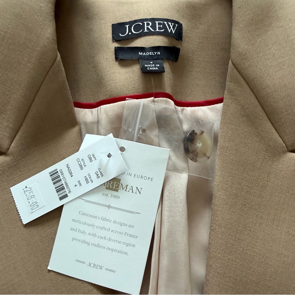 J. Crew Madelyn Blazer in Four Season Stretch - NWT - Picture 8 of 10
